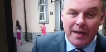 These lovebirds were caught having the shift on RTE news