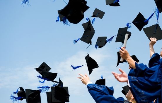Graduation caps throw