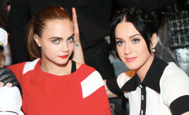 Seeing double: Katy Perry and Cara Delevingne were twinning last night