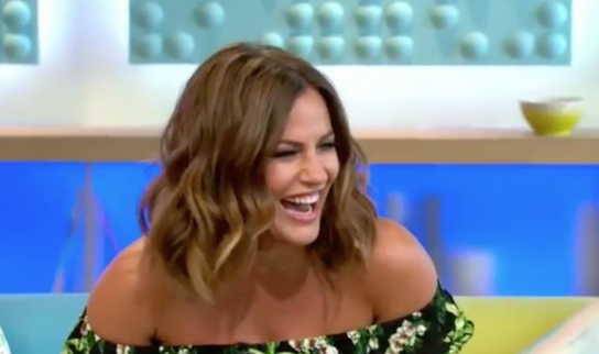 Caroline Flack wore an unusual dress for her to last night's BAFTAs