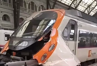 Dozens reported injured after train crashes at Barcelona station