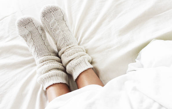 socks in bed