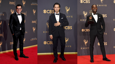 The Emmys saw gents pour their curves into these brave style choices