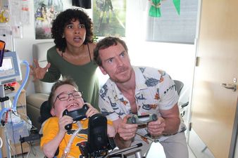 Michael Fassbender and X-Men cast visit children’s hospital in Montréal