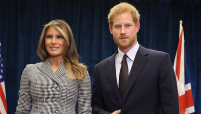 Everyone is talking about Prince Harry’s hand in this pic with Melania Trump
