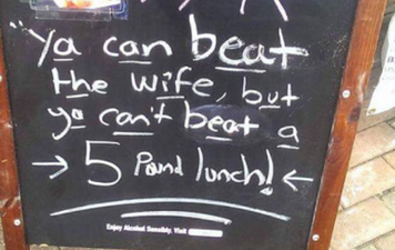 Irish restaurant apologises for lunch deal domestic violence reference