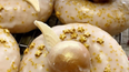 These butterbeer doughnuts have a golden snitch inside them and just look