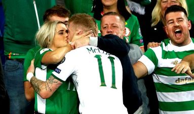 That embrace! Meet Erin, James McClean’s nursing graduate wife