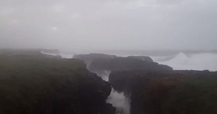 Hook Head in Wexford took a battering from Storm Brian this morning