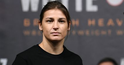 Katie Taylor has weighed in for tonight’s WBO super lightweight title fight