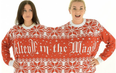 This twosie Christmas jumper is absolute festive goals