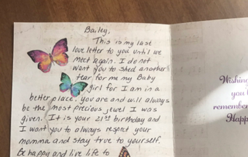 Woman receives heartbreaking letter from her late father on her 21st birthday