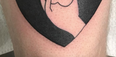This tattoo of a hand and a heart looks like a hand and… something else