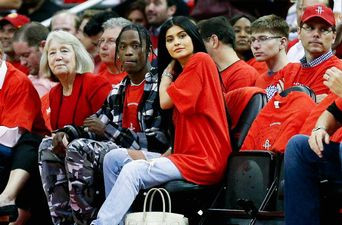 Gossip hints at a split… but Kylie and Travis happily pose for Christmas snaps