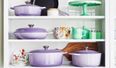 The Le Creuset lavender collection is too pretty for our kitchens