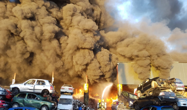 Breaking: Dublin Fire Brigade battle massive blaze beside the airport