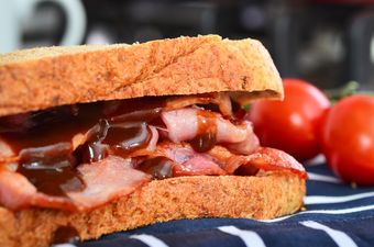 Er, we might have to disagree with the ‘most perfect rasher sandwich’