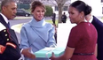 Michelle Obama finally reveals what was in that blue box from Melania