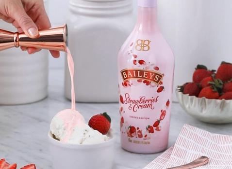 Strawberries and Cream Baileys is now a thing and we're weak
