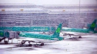Dublin Airport has issued an update as ‘heavy snow’ covered runway overnight