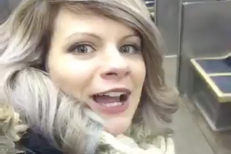 This woman sang a song about being alone on a train… but she wasn’t