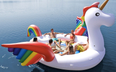 The giant unicorn pool float that fits six people is top of our wish list