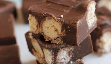 We dare you to not eat all the mixture for this Malteser fudge before it sets