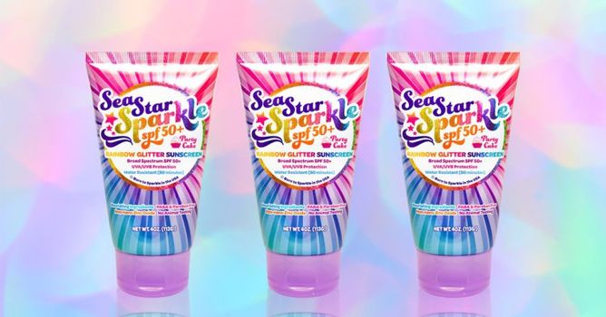 glitter suncream