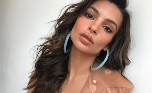 emily ratajkowski rain coat