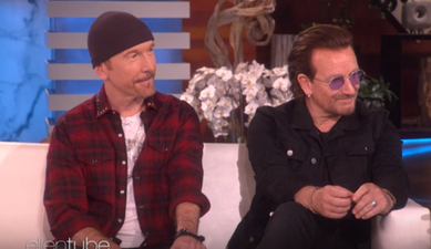 Bono admits to Ellen Degeneres that joining U2 saved his life