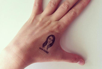 You can now get your best friend’s face temporarily tattooed on your body