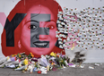 People are leaving flowers and heartbreaking messages at the mural of Savita in Dublin