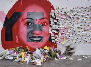 People are leaving flowers and heartbreaking messages at the mural of Savita in Dublin