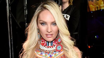 Candice Swanepoel jokes about her huge bump as due date approaches
