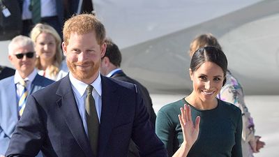 Meghan changes for a THIRD time today… and this time it’s a stunning LBD