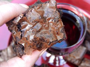 Red wine brownies have officially arrived and they’re AMAZING