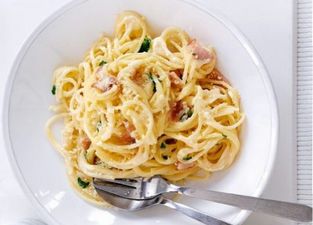 Dinner is sorted! The low fat spaghetti carbonara that’s actually delicious