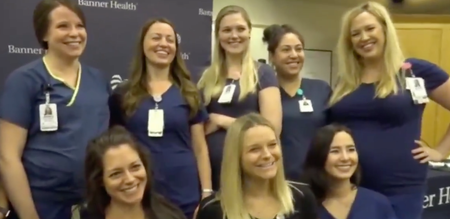16 nurses working at same hospital all expecting babies over next few months