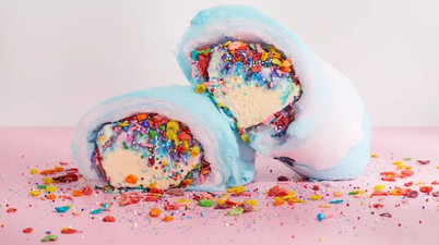 This ice cream and candyfloss burrito is honestly the dream dessert