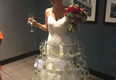 This bride had a wedding dress made out of PROSECCO and we’re in awe