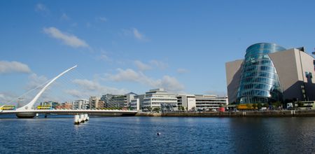 Hazard signs were put all over these Dublin public seating areas yesterday
