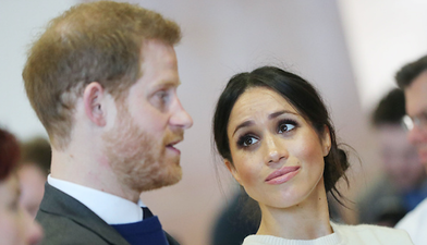 Prince Harry and Meghan Markle bid an emotional farewell at the palace today