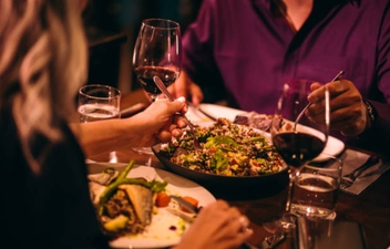 If you rob food from your partner’s plate it’s a really good sign