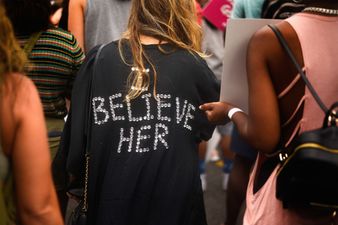 Rallies against victim blaming following use of 17-year-old’s underwear in rape trial