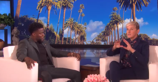 Ellen DeGeneres is trying to convince Kevin Hart to host the Oscars in spite of what's gone on
