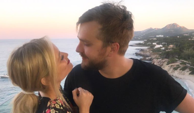 ‘He’ll kill me’: Laura Whitmore posts saucy bed pic for Iain Stirling’s birthday