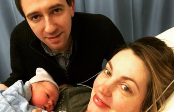 Simon Harris’s two-month-old daughter is the absolute image of him in new photo