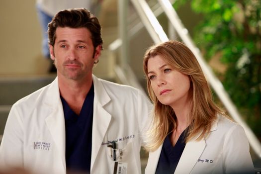 Two actors from Grey's Anatomy - Patrick Dempsey and Ellen Pompeo