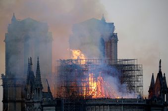 ‘850 years of history taken down in 5 minutes’: Outpouring of emotion as Notre Dame spire collapses