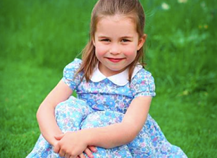Side by side photo shows a likeness between Princess Charlotte and Queen Elizabeth